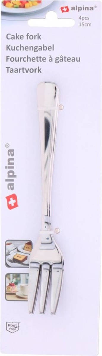 Alpina Taartvorkjes 4 Stuks Zilver
