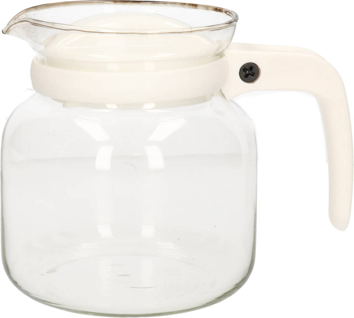 Gerim Glazen Theepot Met Witte Kunststof Deksel 1 Liter - Theepotten