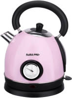 Swiss Pro+ Retro Waterkoker 1.8l Roze - 1.8 Liter