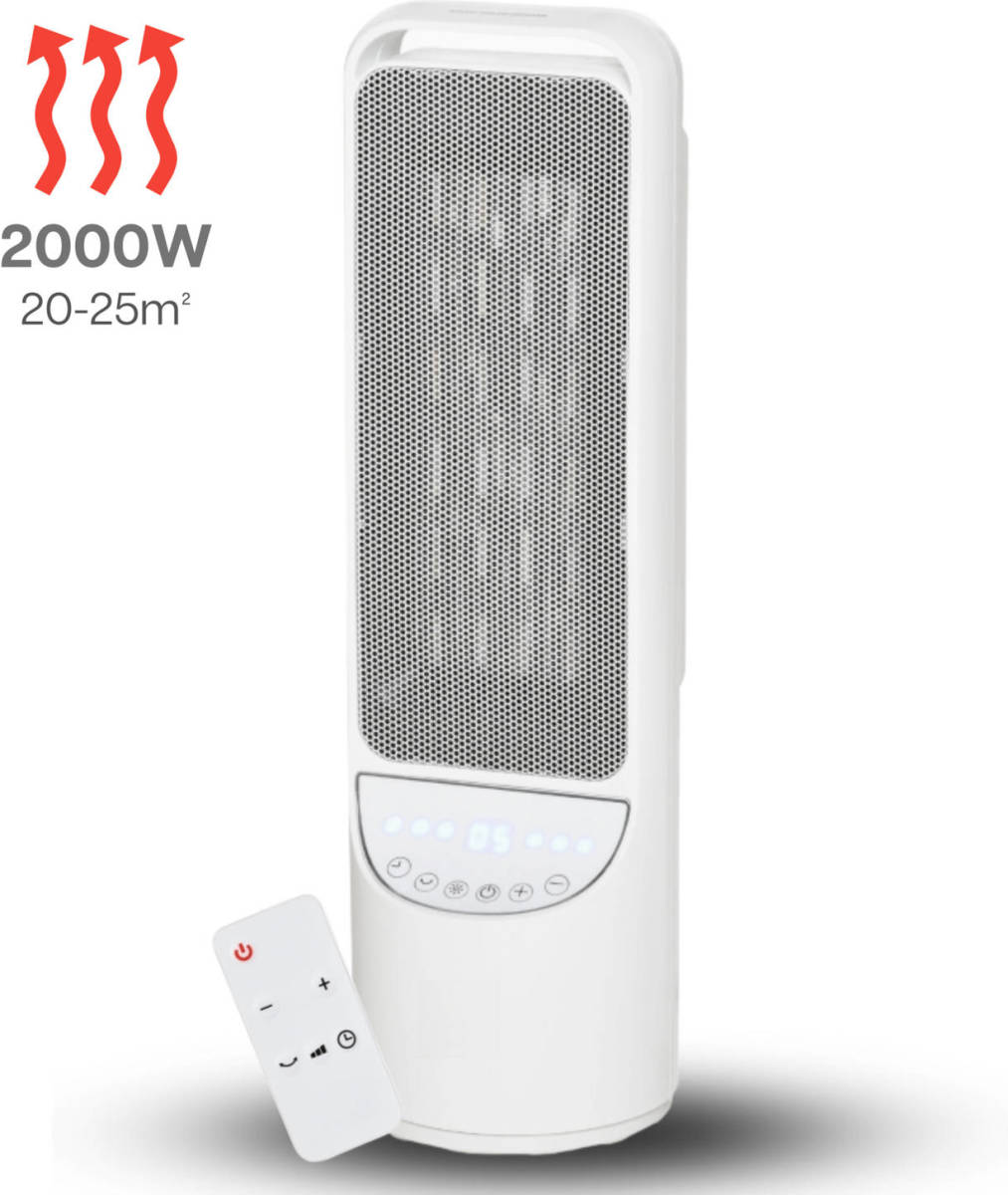 Zenzee Keramische Kachel - Ventilatorkachel - Heater - Afstandsbediening - Regelbare Thermostaat - 10-39°c - 2000 W