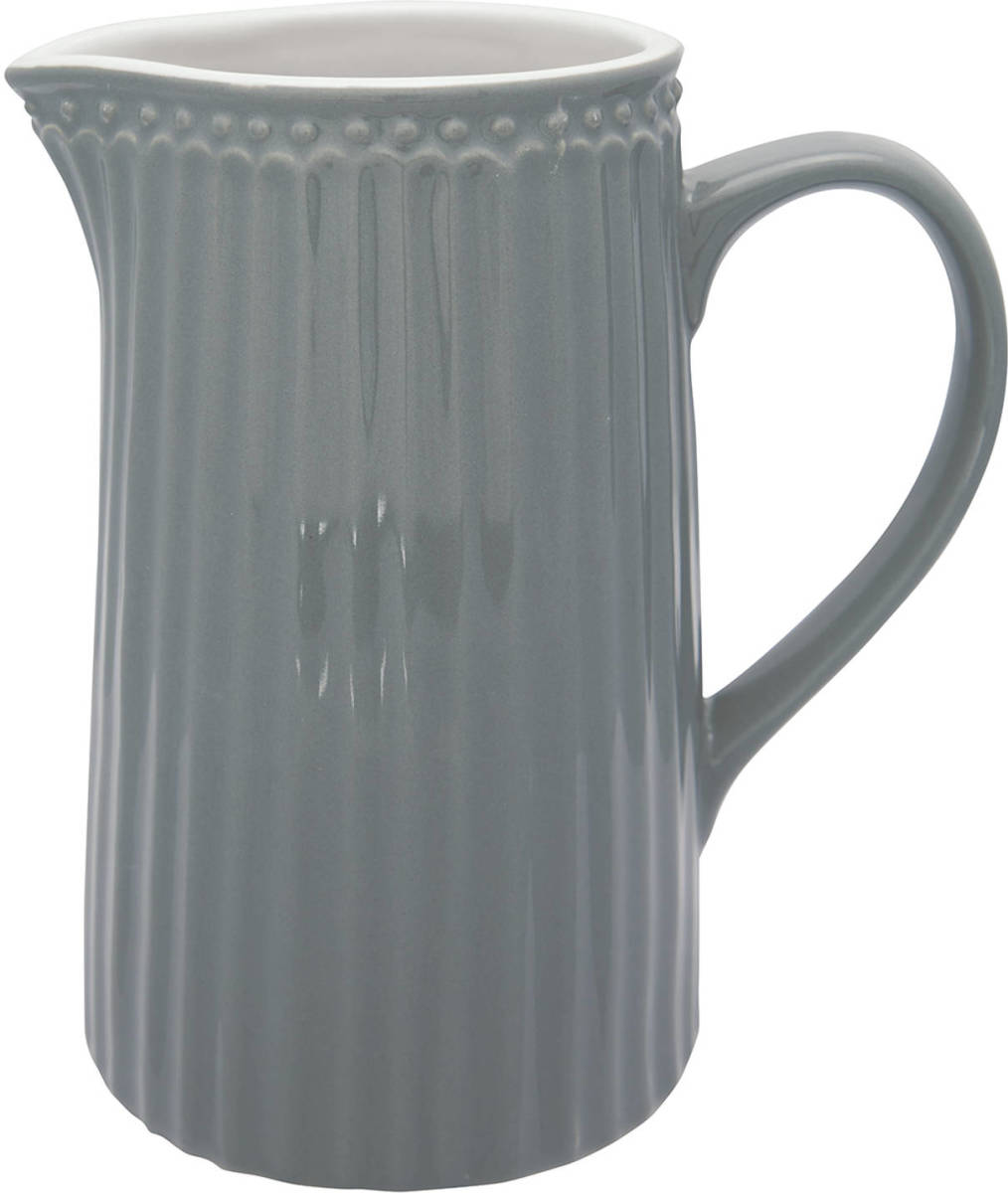 GreenGate Schenkkan / Waterkan Alice Nordic Steen Grijs (1 Liter) H 17.6 Cm