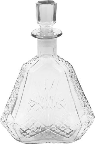 Clayre & Eef Karaf 18x10x27 Cm Glas Waterkan Waterkaraf Transparant Waterkan Waterkaraf