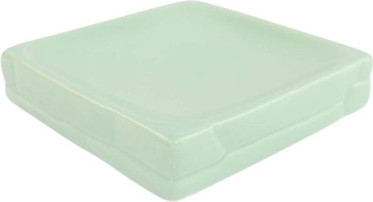 Orange85 Zeepbakje - Zeephouder Hangend - Groen - 11.5x11.5x2.5 Cm - Badkamer