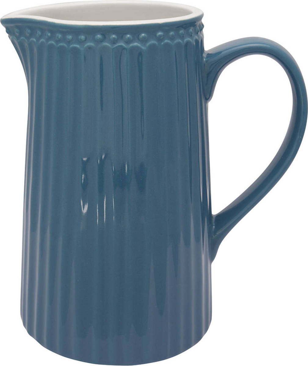 GreenGate Schenkkan / Waterkan Alice Nordic Oceaan Blauw (1 Liter) H 17.6 Cm