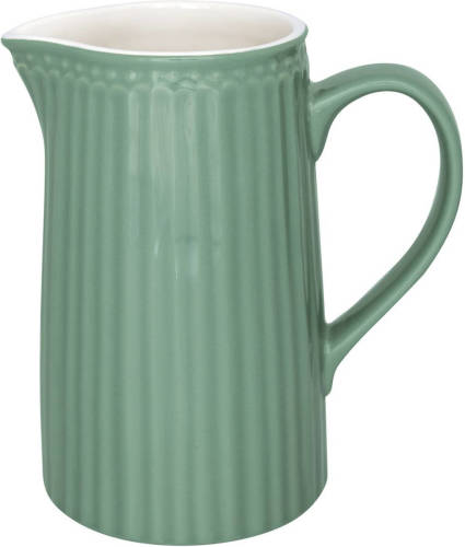 GreenGate Schenkkan / Waterkan Alice Dusty Groen (1 Liter) H 17.6 Cm