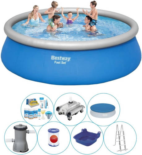 Bestway Fast Set Rond 457x122 Cm - Zwembad Inclusief Accessoires