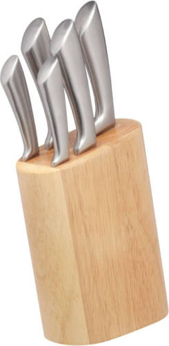 Masterclass - Messenset Met Messenblok 'Cortes', 5 Messen, Hout - Masterclass