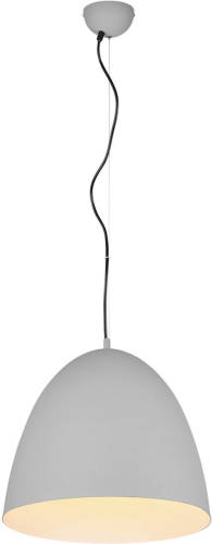 BES LED Led Hanglamp - Hangverlichting - Trion Lopez Xl - E27 Fitting - 1-lichts - Rond - Mat Grijs - Aluminium