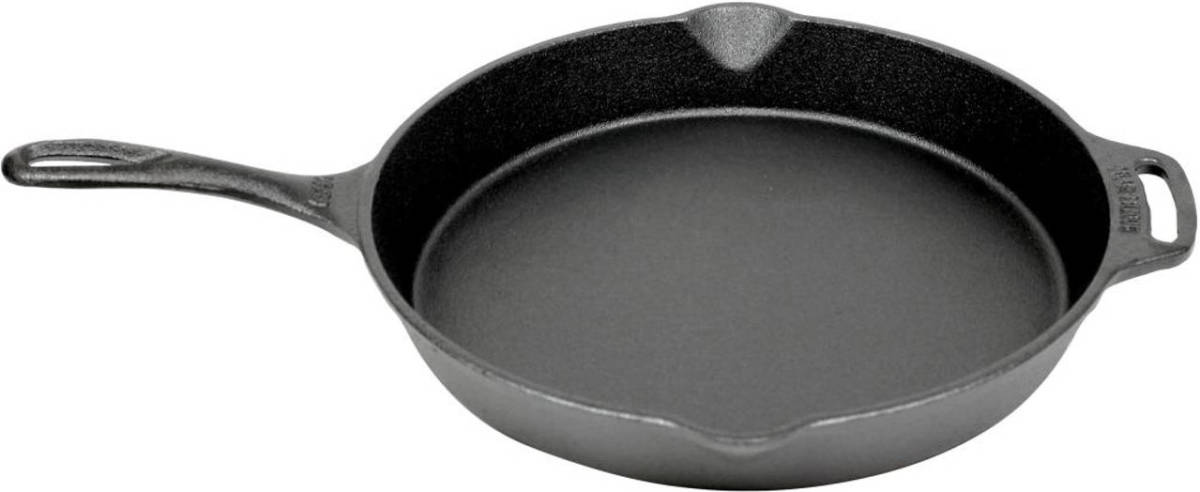 Valhal Outdoor Skillet / Koekenpan Met Steel - Gietijzer, Diameter 30cm - Vh30