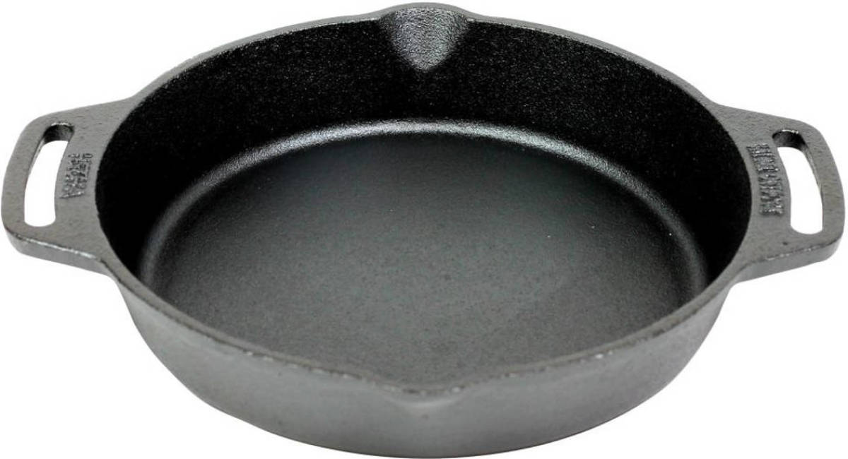 Valhal Outdoor Skillet / Koekenpan, 2 Handvatten - Gietijzer, Diameter 25cm - Vh25h