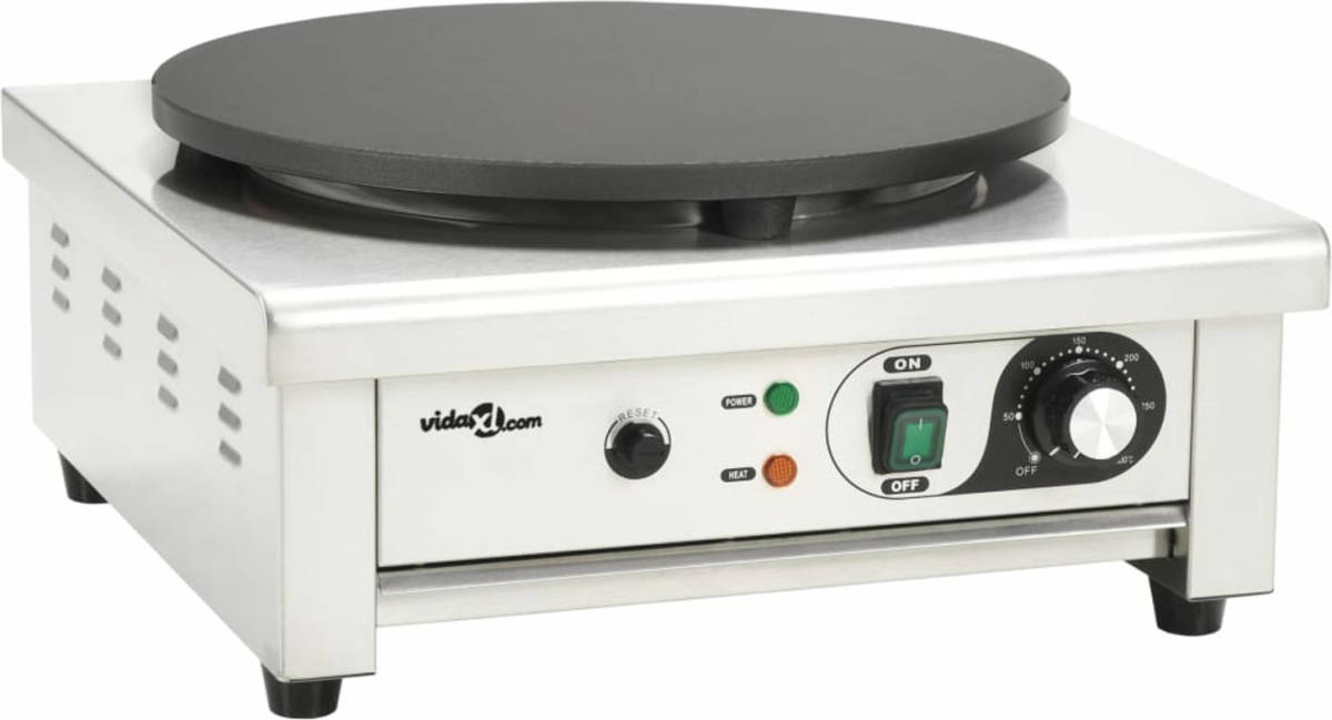 VidaXL Elektrische Crêpemaker Met Lekbakje 40 Cm 3000 W
