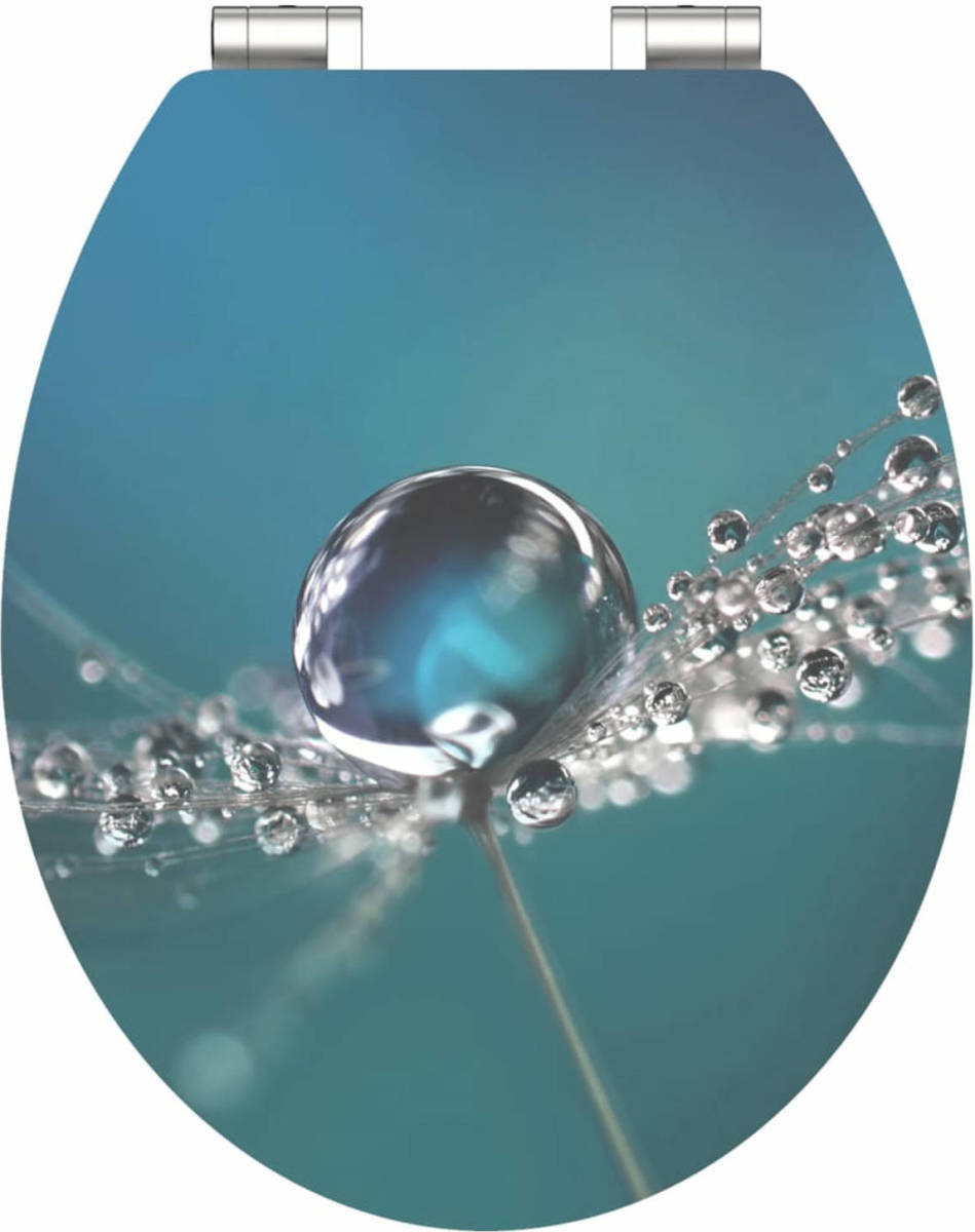 SCHÜTTE Toiletbril Met Soft-close Water Drop Mdf Hoogglans