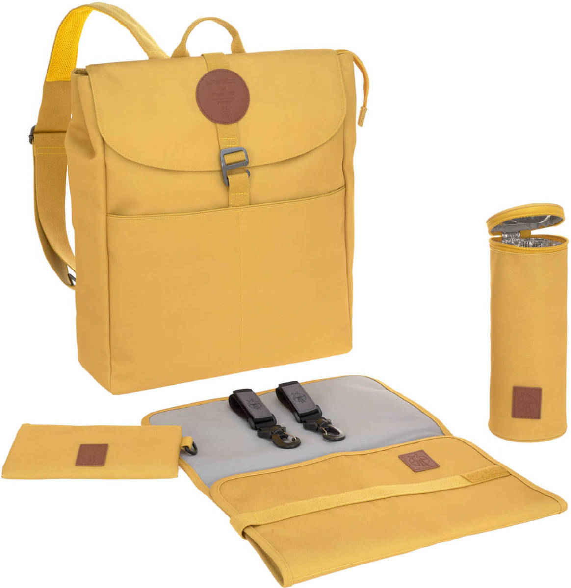 Lassig Greenlabel Backpack / Luier- En Verzorgingstas Adventure Lemon Curry