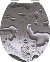SCHÜTTE Toiletbril Met Soft-close Grey Steel Mdf Hoogglans