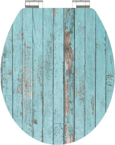 SCHÜTTE Toiletbril Met Soft-close Blue Wood Mdf Hoogglans