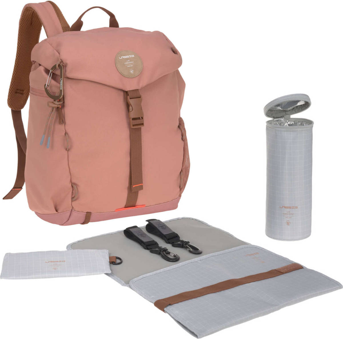 Lassig Green Label Outdoor Rugzak - Luiertas Incl. Verschoningsmatje - Cinnamon