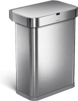 Simplehuman - Sensor Afvalemmer, Voice Control, 58 L, Zilver - Simplehuman
