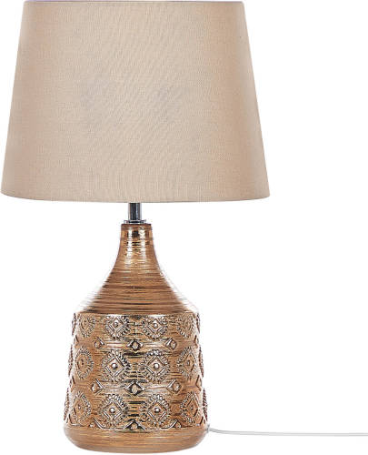 Beliani Wari - Bedlamp-beige-keramiek