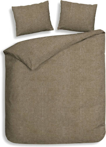 Heckett & Lane Flanel Dekbedovertrek Franela - Simply Taupe - Lits-jumeaux Xl 260x200/220 Cm