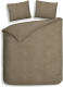 Heckett & Lane Flanel Dekbedovertrek Franela - Simply Taupe - 1-persoons 140x200/220 Cm