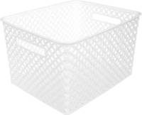 5five Opbergmand Kunststof Rechthoek Wit 30,5 X 37 X 21,7 Cm - Opbergmanden