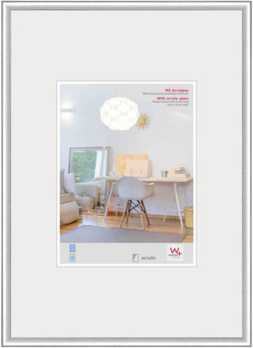 Walther Design New Lifestyle Kunststof Fotolijst 42x59,4cm A2 Zilver Acrylglas