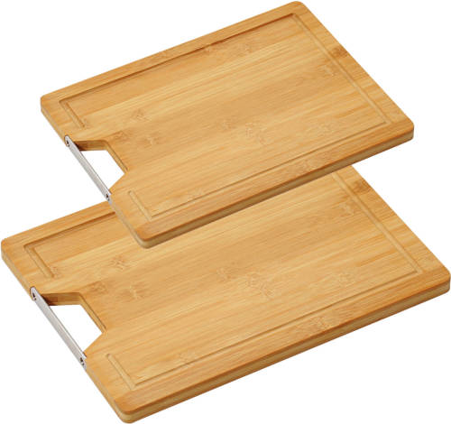 Kesper Bamboe Houten Snijplanken Voordeel Set 23 X 33 En 28 X 38 Cm - Snijplanken