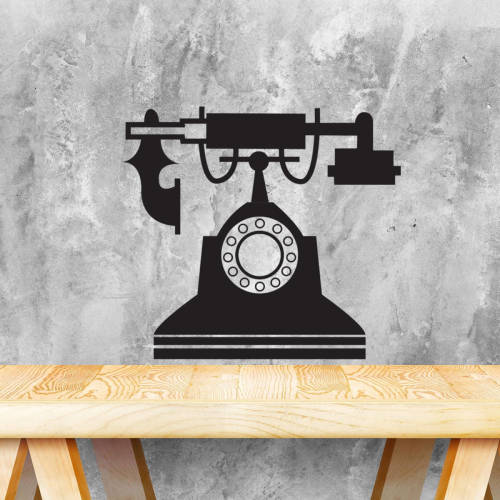 Walplus Home Decoratie Sticker - Vintage Telefoon