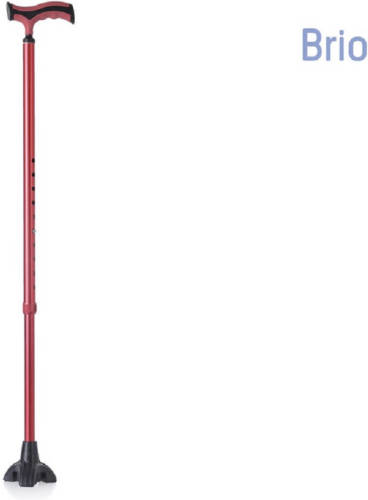 moretti Wandelstok Met Brede Voet Rood