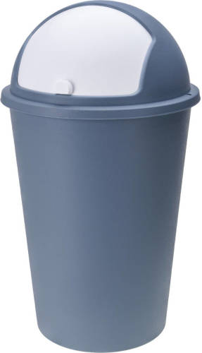 Bell Vuilnisbak/afvalbak/prullenbak Blauw Met Deksel 50 Liter - Prullenbakken