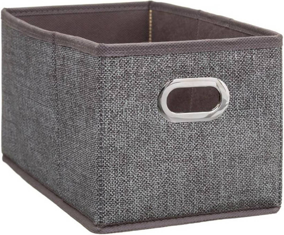 5five Opbergmand/kastmand 7 Liter Bruin Linnen 31 X 15 X 15 Cm - Opbergmanden