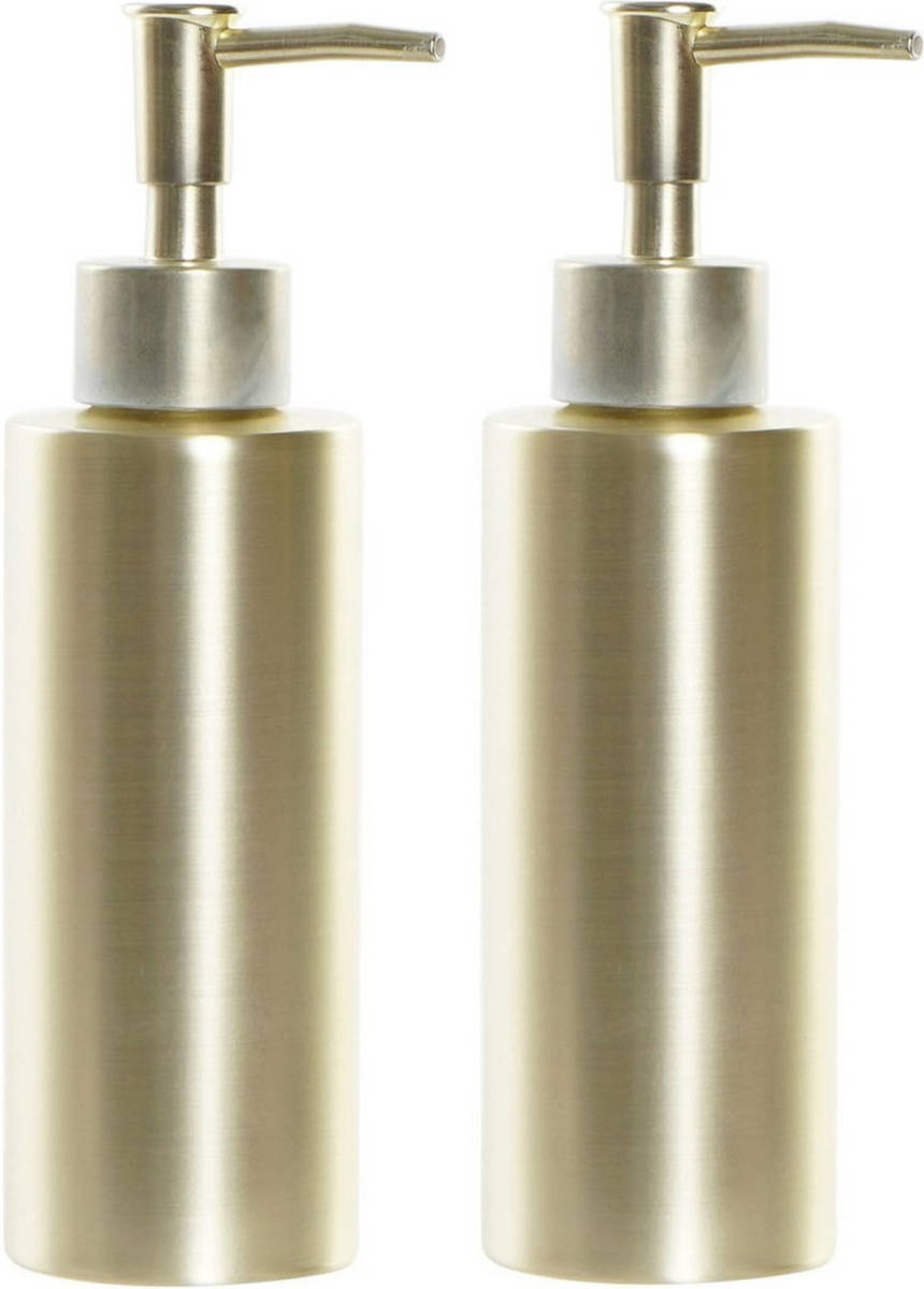 Items 2x Stuks Zeeppompjes/zeepdispensers Goudkleurig Inox 350 Ml - Zeeppompjes