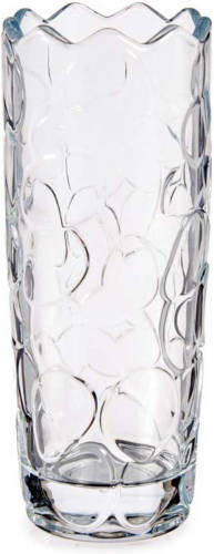 Giftdeco Bloemenvaas Druppel Relief 12 X 24,5 Cm Van Glas - Vazen