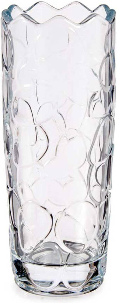 Giftdeco Bloemenvaas Druppel Relief 12 X 24,5 Cm Van Glas - Vazen