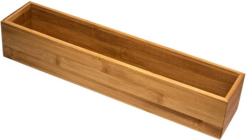 Secret de Gourmet Bestekbak/keuken Organizer 1-vaks Tidy Smart Bamboe 38 X 8 X 7 Cm - Bestekbakken