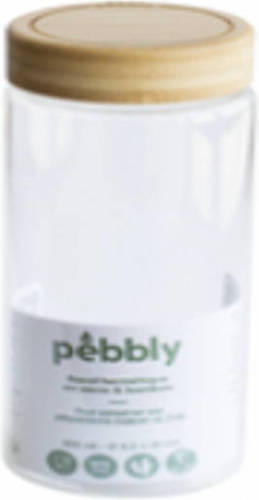 Pebbly - Voorraadpot, Bamboe, Rond, 850 Ml - Pebbly