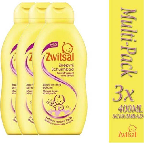 Zwitsal Baby Schuimbad / Badschuim Zeepvrij - 3x 400ml