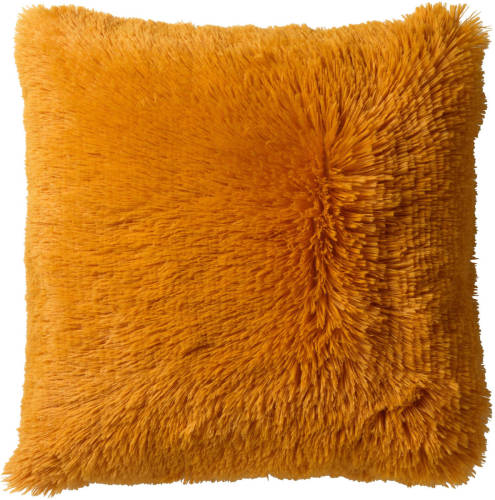 Dutch Decor - Fluffy - Sierkussen Unikleur Golden Glow 60x60 Cm - Geel