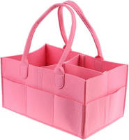 FLOKOO Luiertas Vilt Roze 32 X 22 X 19 Cm Luier Organizer