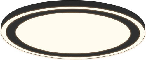 BES LED Led Plafondlamp - Plafondverlichting - Trion Coman - 29w - Warm Wit 3000k - Rond - Mat Zwart - Kunststof