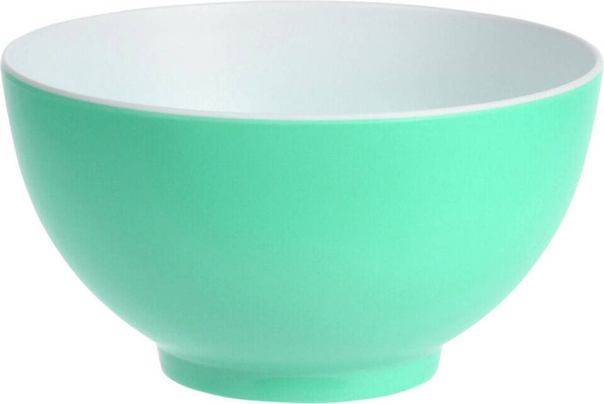 Excellent Houseware Onbreekbare Kunststof/melamine Groene Dessert Schaaltje Dia 14 X H 7.5 Cm Voor Outdoor/camping - Serveerschalen