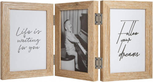 Henzo Fotolijst - Piano Triple Swing Portrait - Fotomaat 13x18 Cm - Eiken