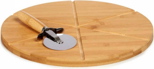 Bigbuy Home Snijplank Pizza Bamboe Natuurlijk