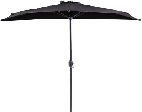 Beliani Galati - Halfronde Parasol-zwart-polyester