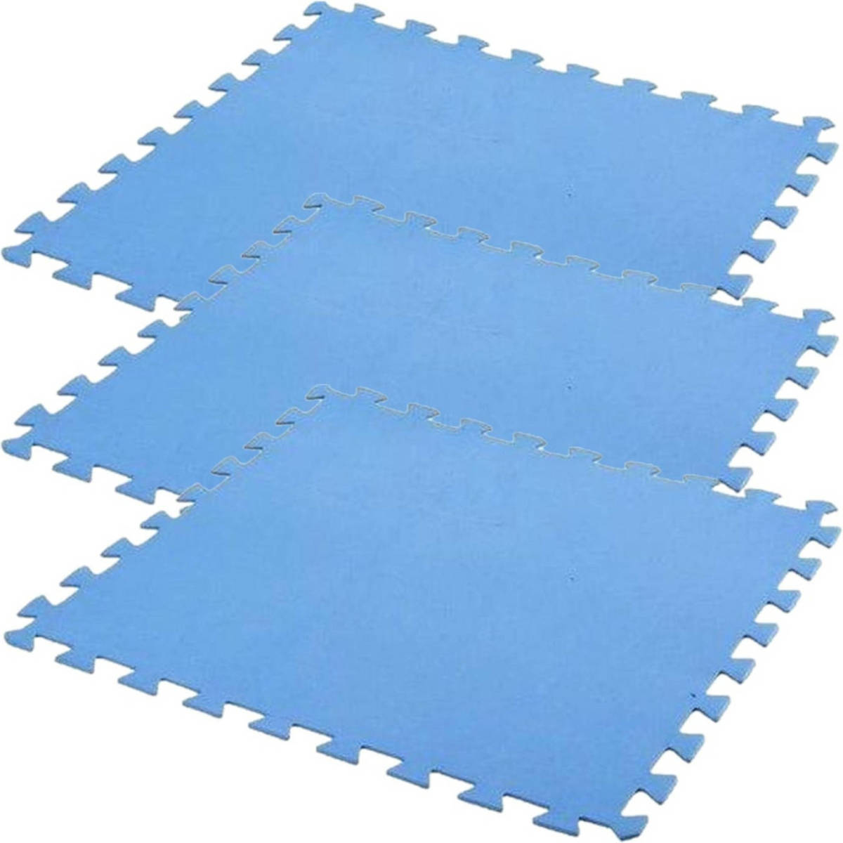 Pro Garden 18x Stuks Foam Puzzelmat Zwembadtegels/fitnesstegels Blauw 50 X 50 Cm - Speelkleden