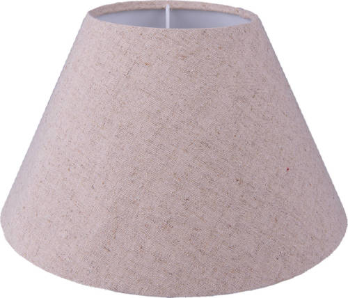 Clayre & Eef Lampenkap Ø 23x15 Cm Beige Katoen Stoffen Lampenkap Beige Stoffen Lampenkap