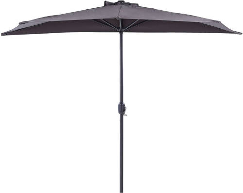 Beliani Galati - Halfronde Parasol-grijs-polyester