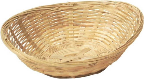 Trendoz Ovale Rieten/bamboe Mand/schaal 22 X 17 X 7 Cm - Serveerschalen