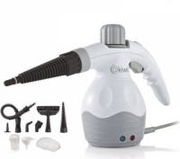 Innovagoods Multi-functionele 9-in-1 Draagbare Stoomreiniger Met Accessoires Kiwi 350 Ml Wit - Stoomreiniger - Stoomapparaat
