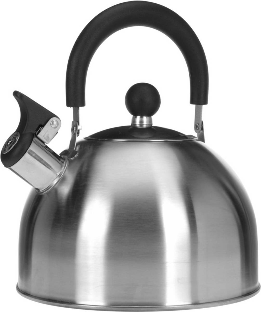 Excellent Houseware Rvs Fluitketel/waterkoker 2,5 Liter Zilver - Fluitketels